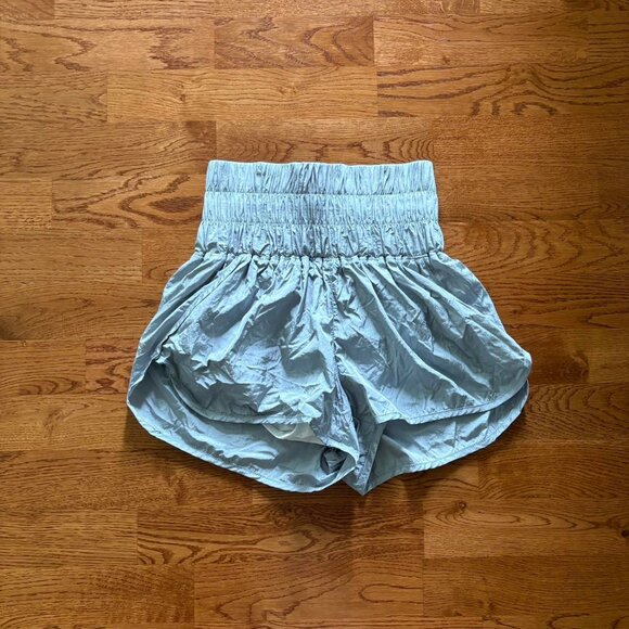 Free People The Way Home athletic shorts silver small gray High Rise Boxer Run - Picture 1 of 4